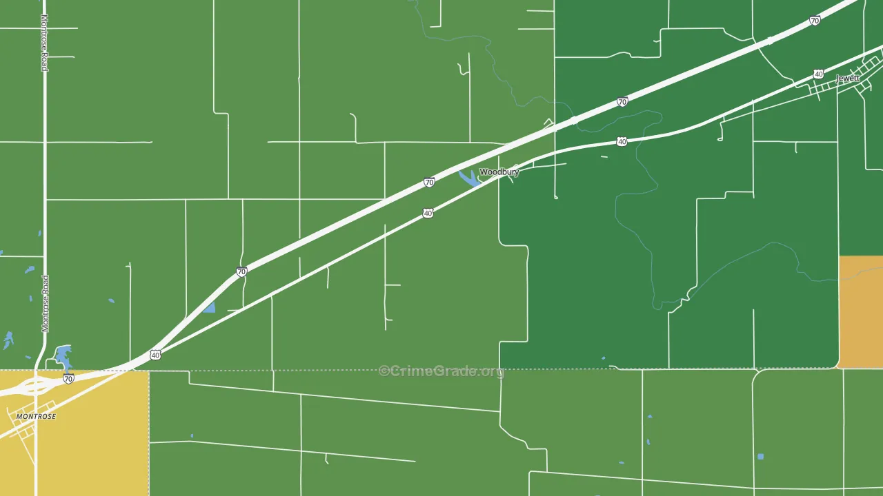 Woodbury, IL Map of Assault Rates