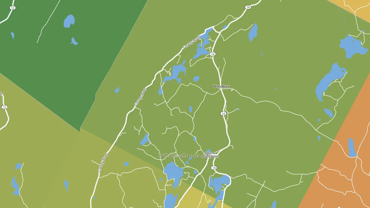 Woodbury, VT Map of Assault Rates