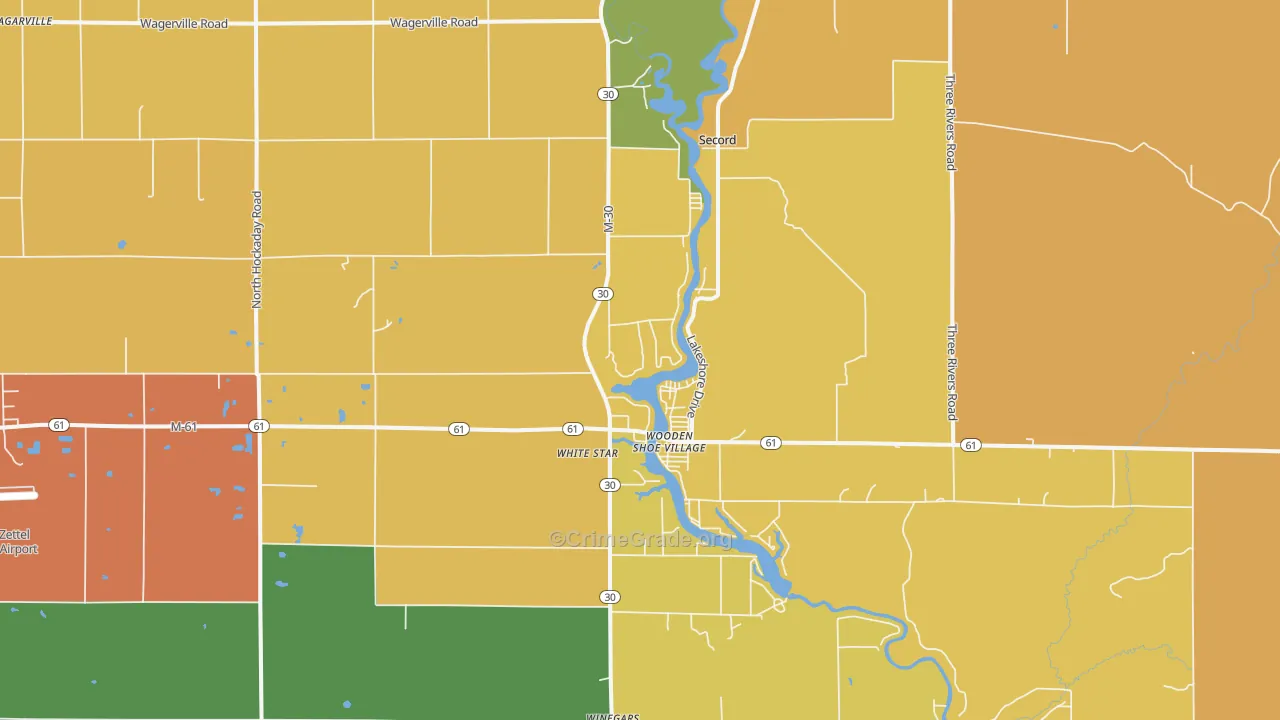 Wooden Shoe Village, MI Map of Assault Rates
