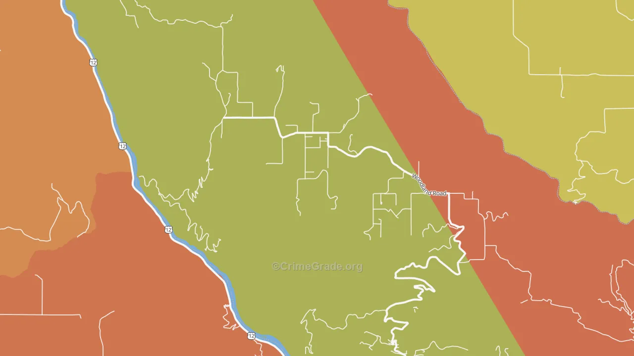 Woodland, ID Map of Assault Rates