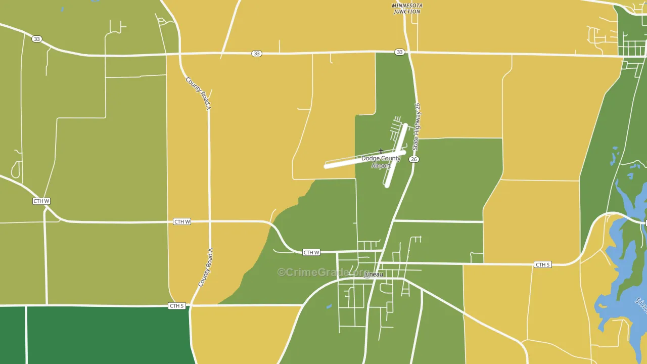 Woodland, WI Map of Assault Rates