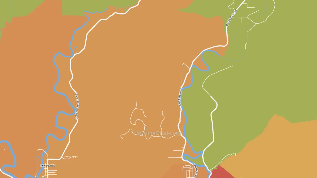 Woodlawn, WA Map of Assault Rates