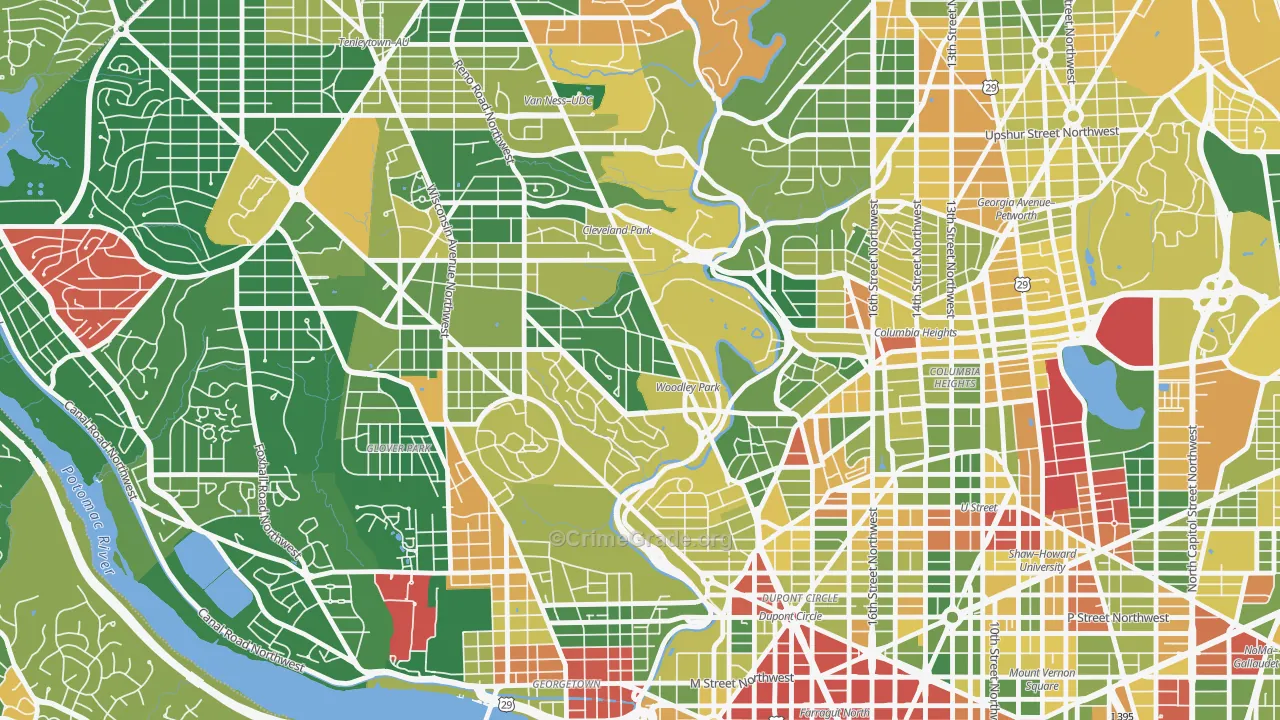 Woodley Park, Washington, DC Map of Assault Rates