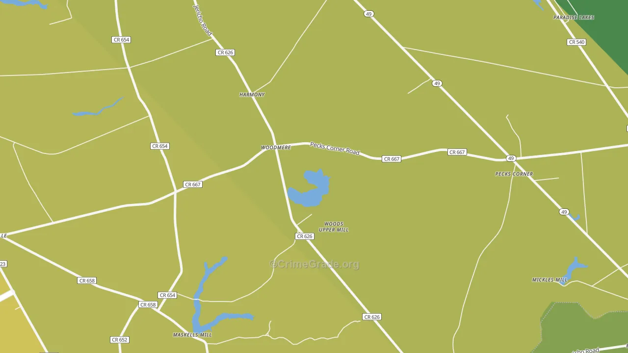 Woodmere, NJ Map of Assault Rates