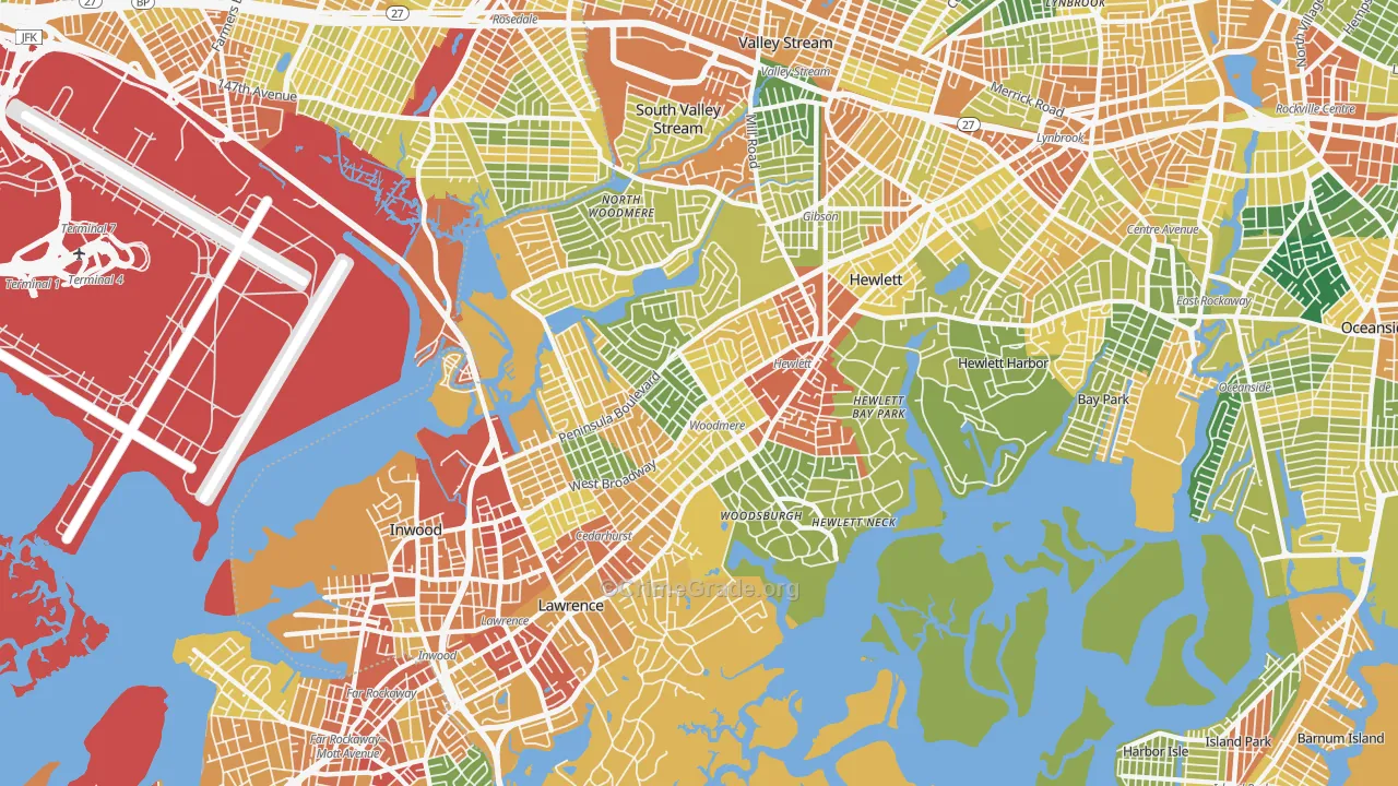 Woodmere, NY Map of Assault Rates