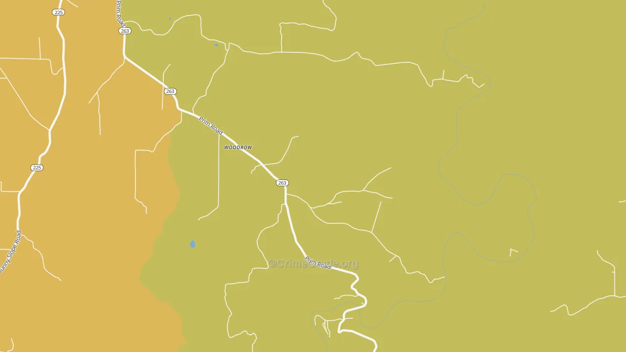 Woodrow, AR Map of Assault Rates