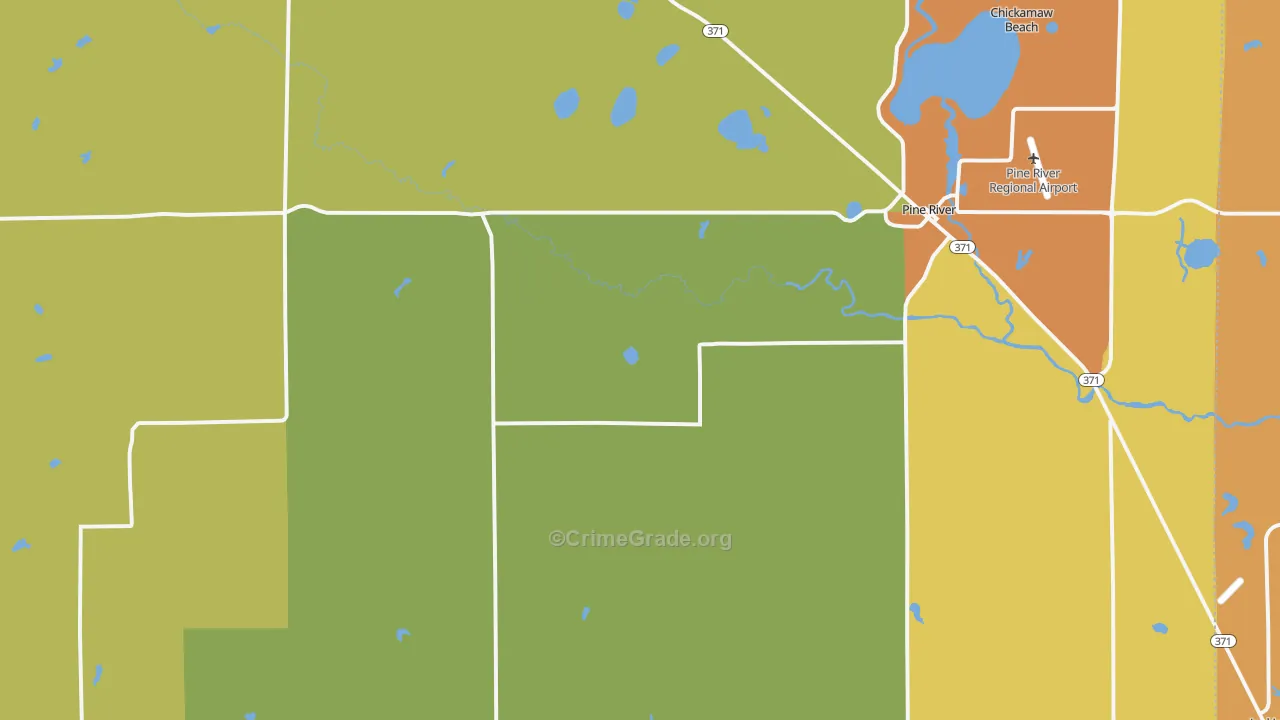 Woodrow, MN Map of Assault Rates