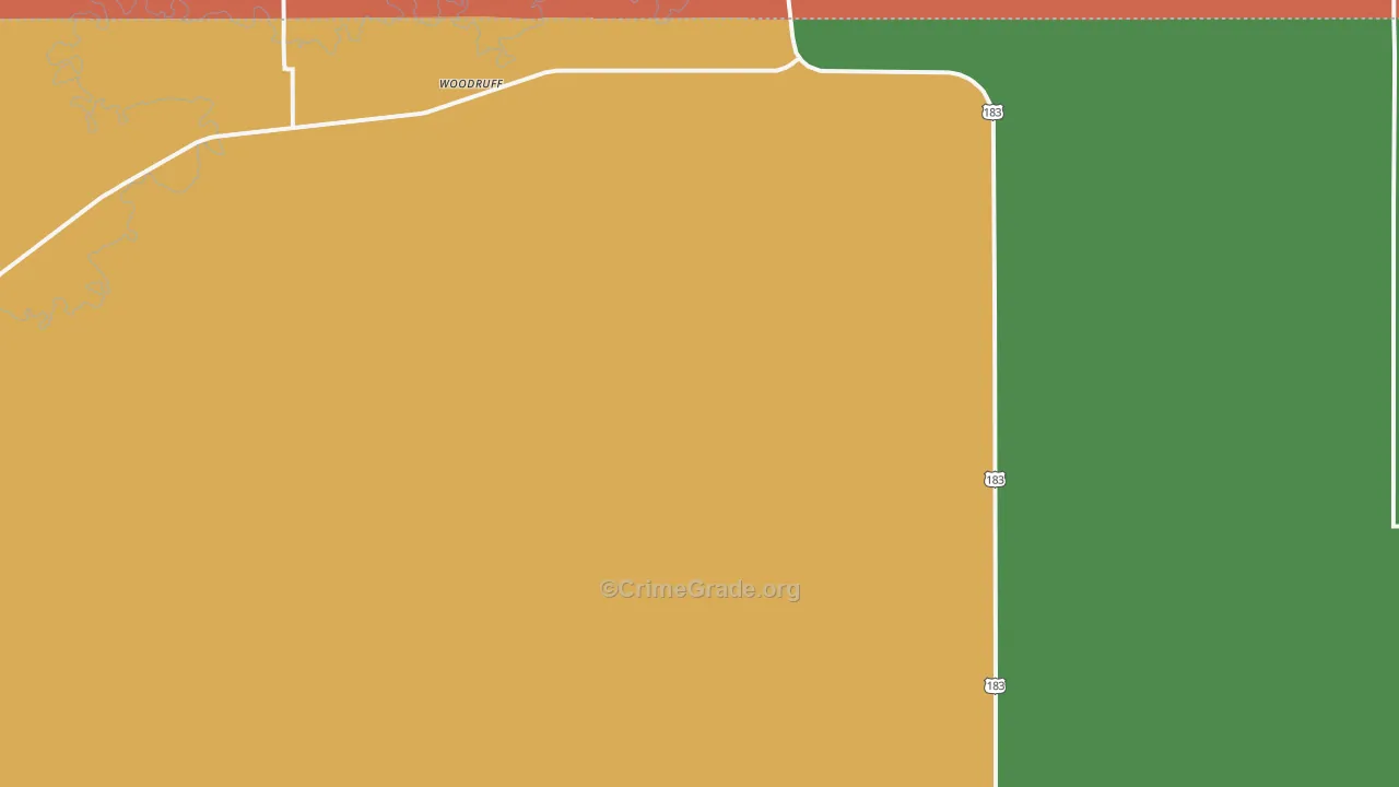 Woodruff, KS Map of Assault Rates