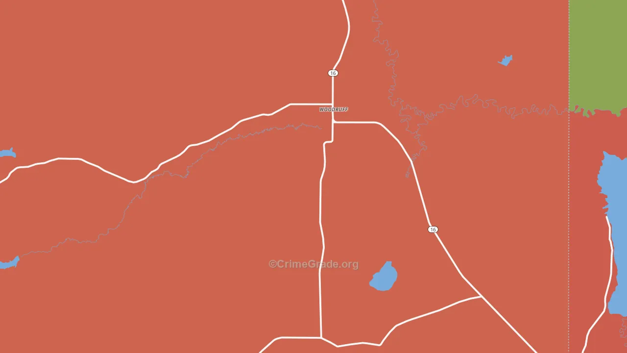Woodruff, UT Map of Assault Rates