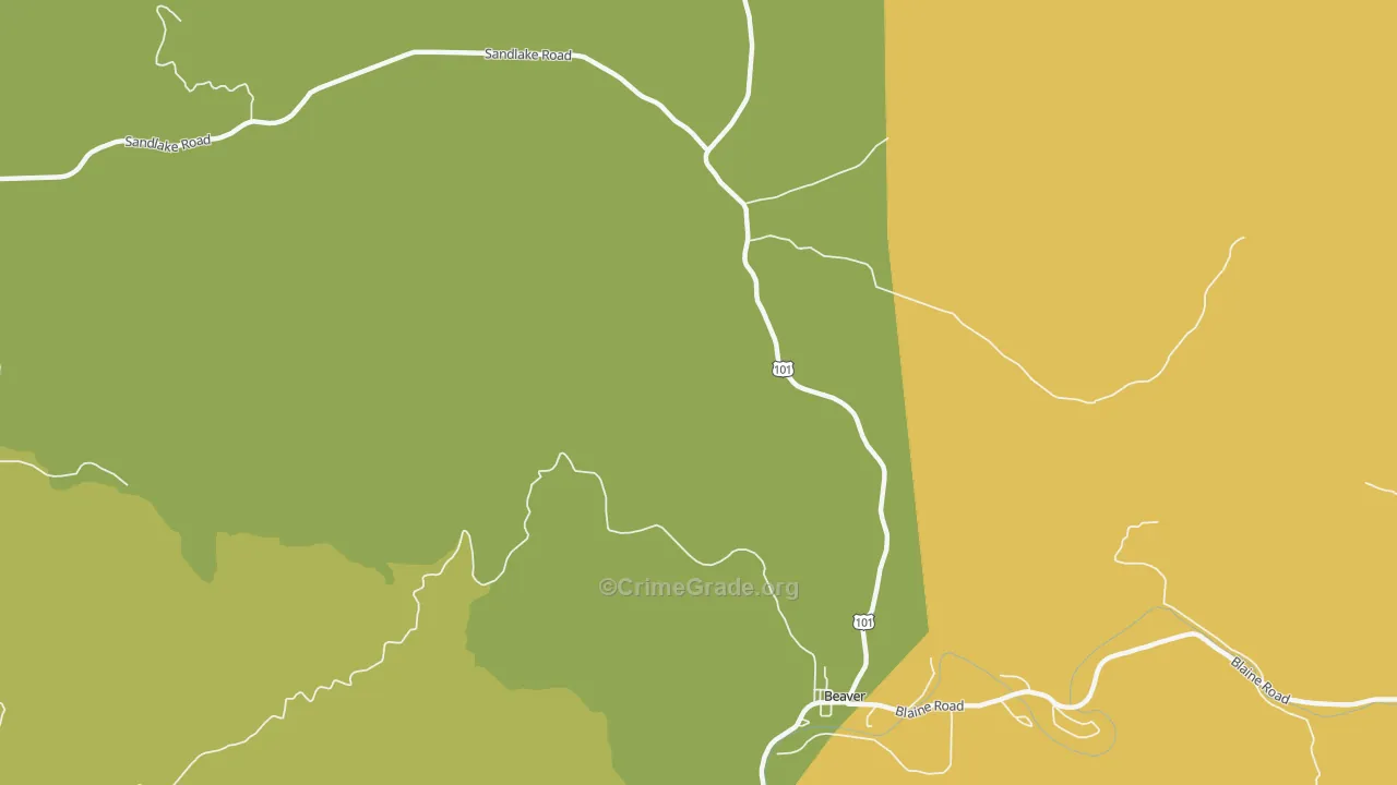 Woods, OR Map of Assault Rates