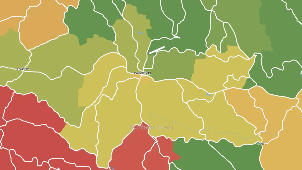 Woodsfield, OH Map of Assault Rates