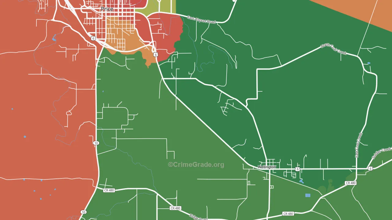 Woodside, UT Map of Assault Rates