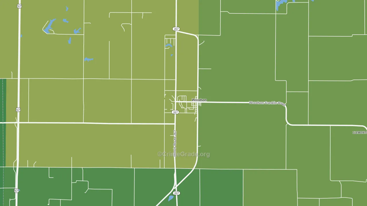 Woodson, IL Map of Assault Rates