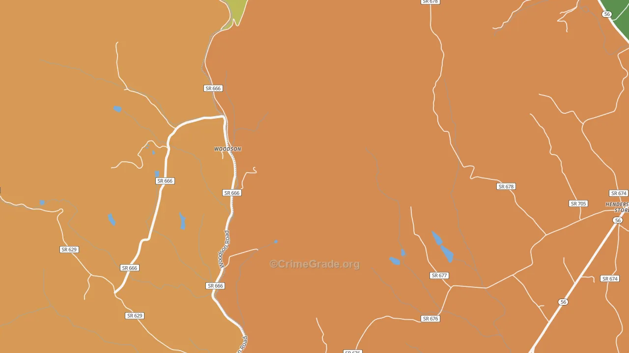 Woodson, VA Map of Assault Rates