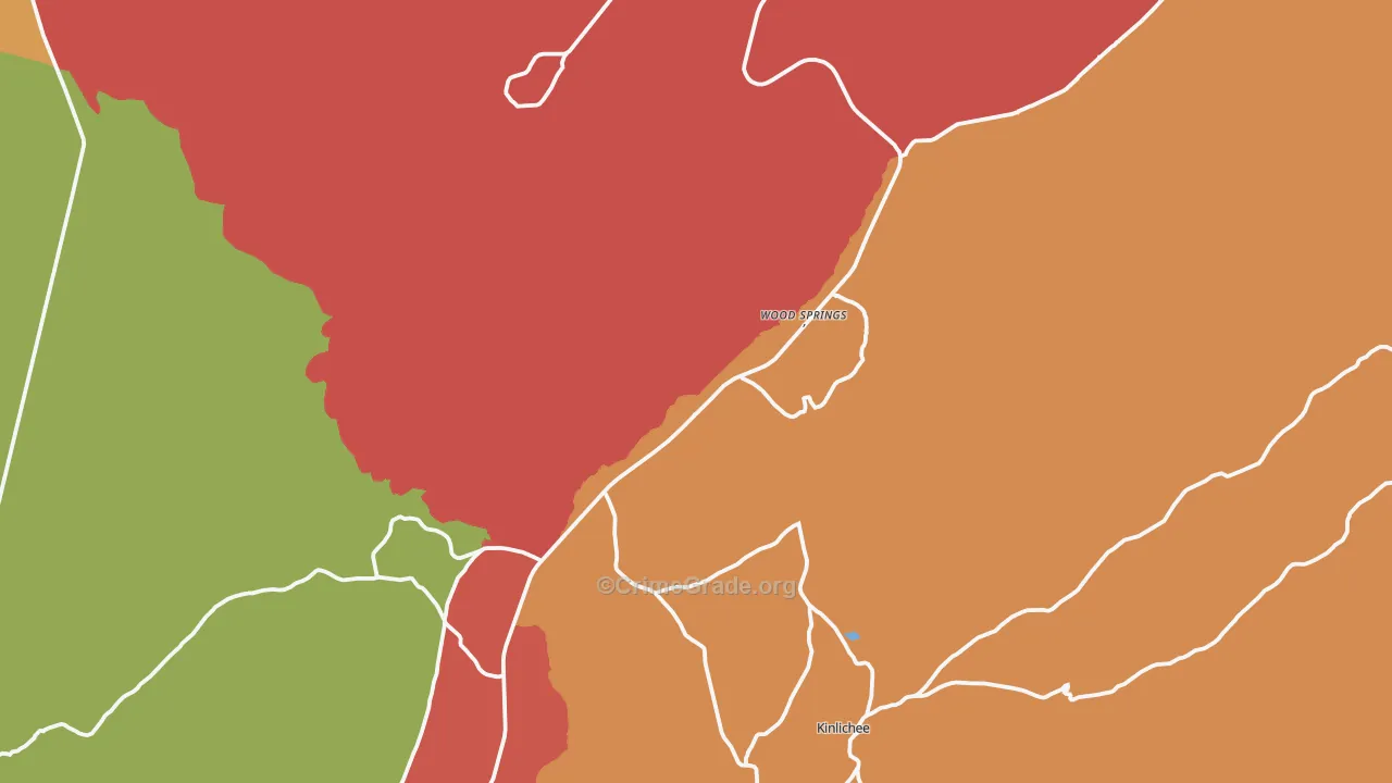 Woodsprings, AZ Map of Assault Rates