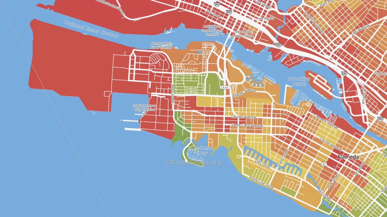 Woodstock, Alameda, CA Map of Assault Rates