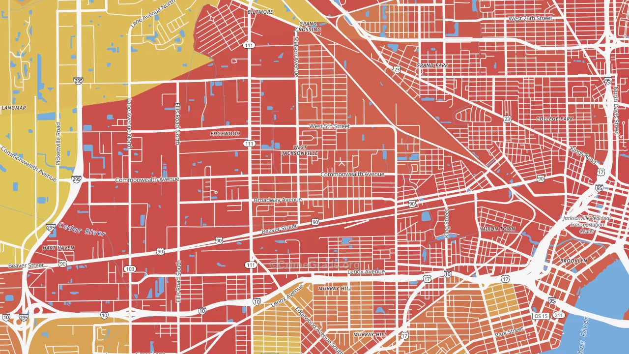 Woodstock, Jacksonville, FL Map of Assault Rates