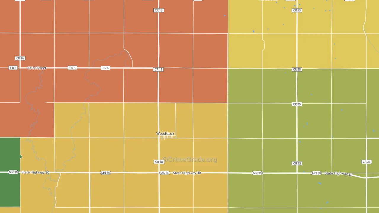 Woodstock, MN Map of Assault Rates