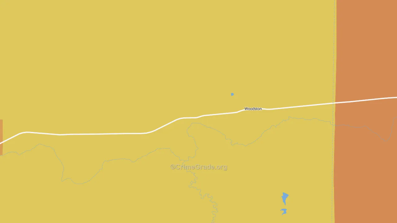 Woodston, KS Map of Assault Rates