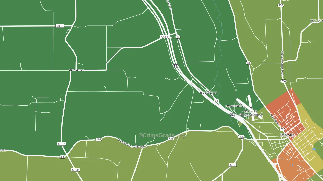 Woodsville, NY Map of Assault Rates