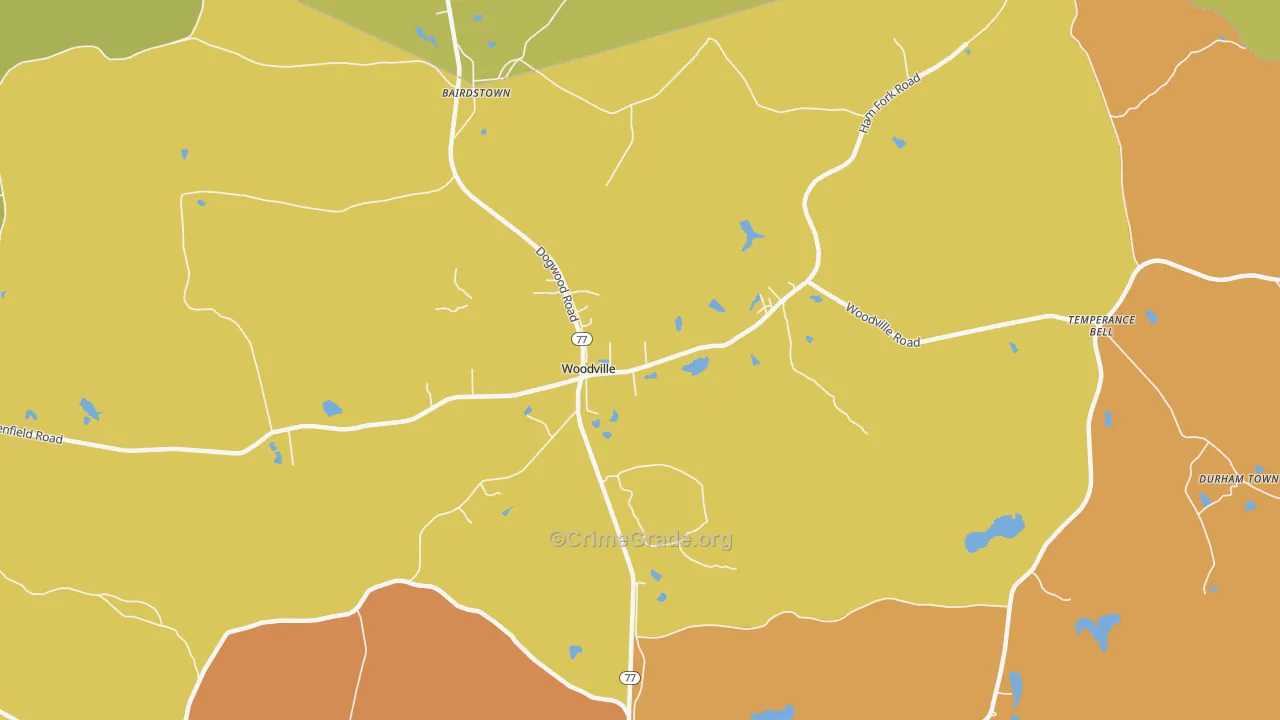 Woodville, GA Map of Assault Rates