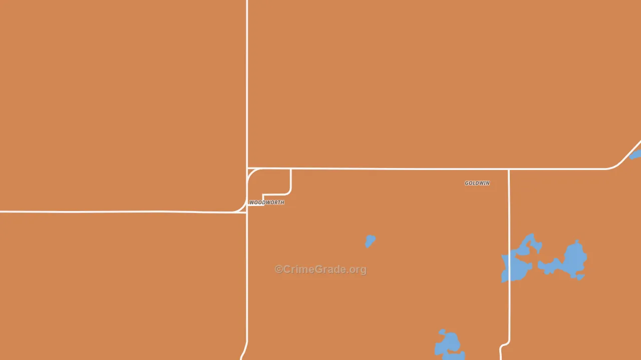 Woodworth, ND Map of Assault Rates