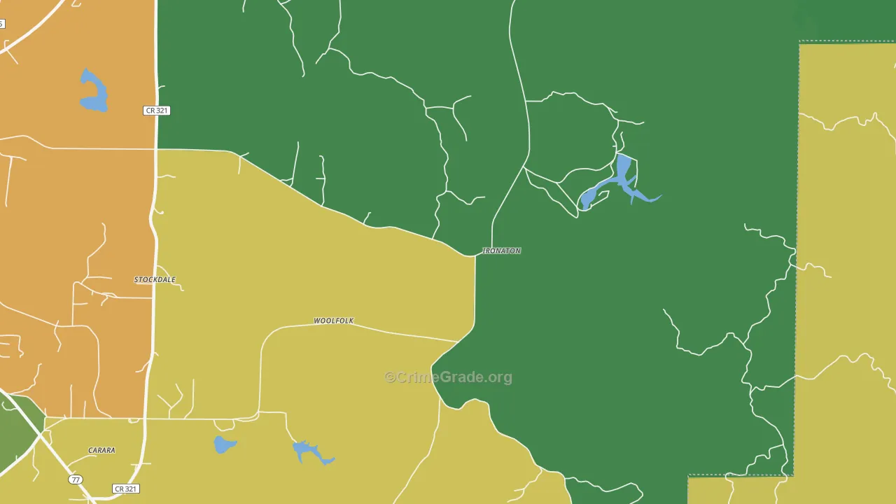 Woolfolk, AL Map of Assault Rates