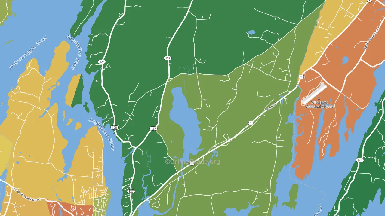Woolwich, ME Map of Assault Rates