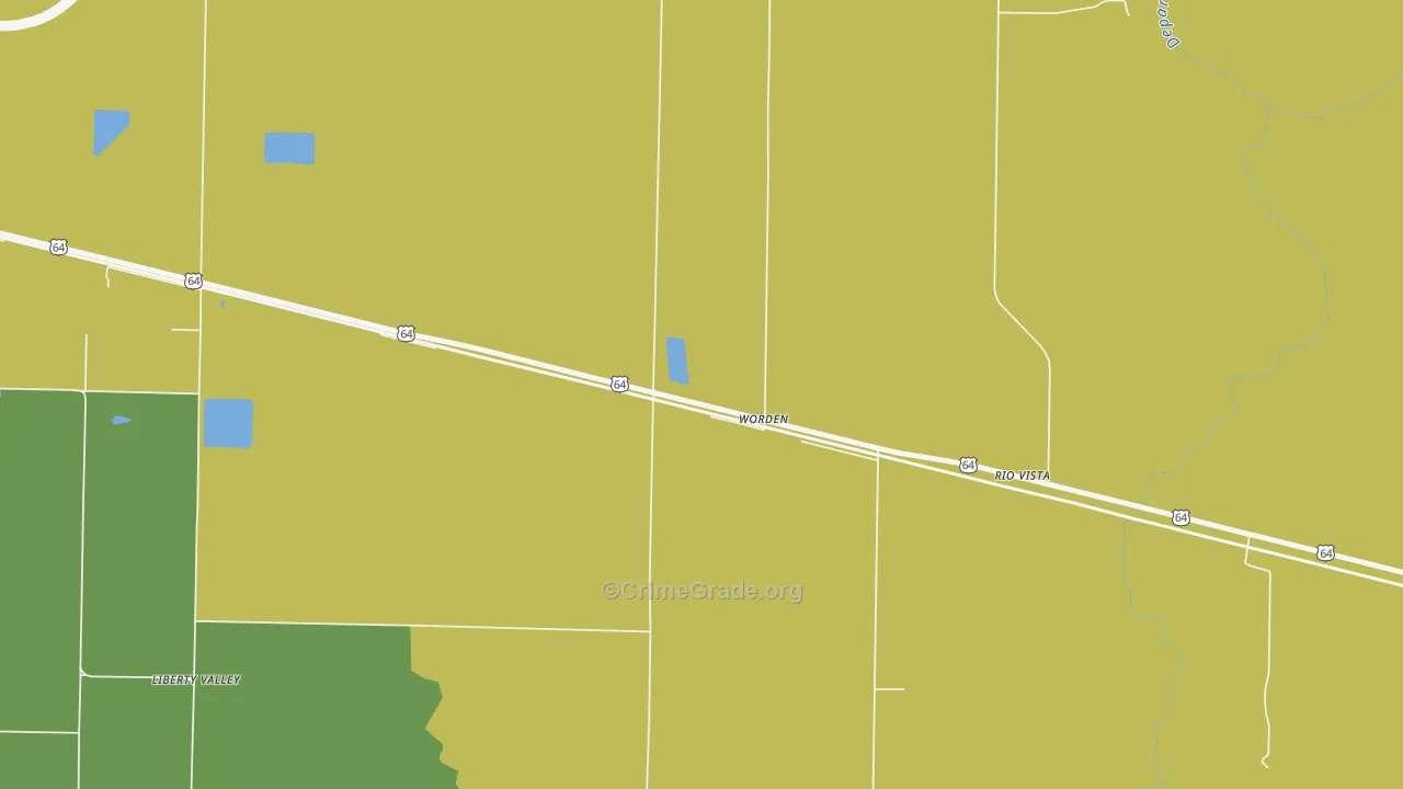 Worden, AR Map of Assault Rates