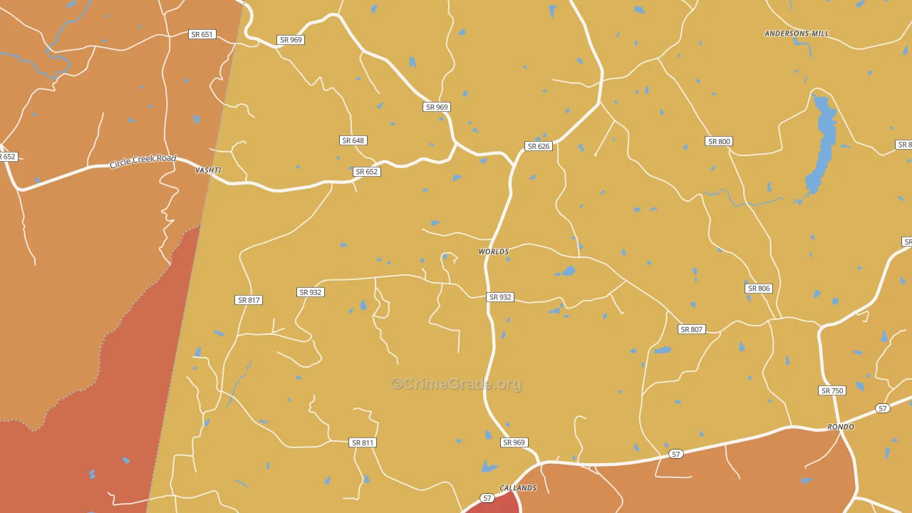 Worlds, VA Map of Assault Rates