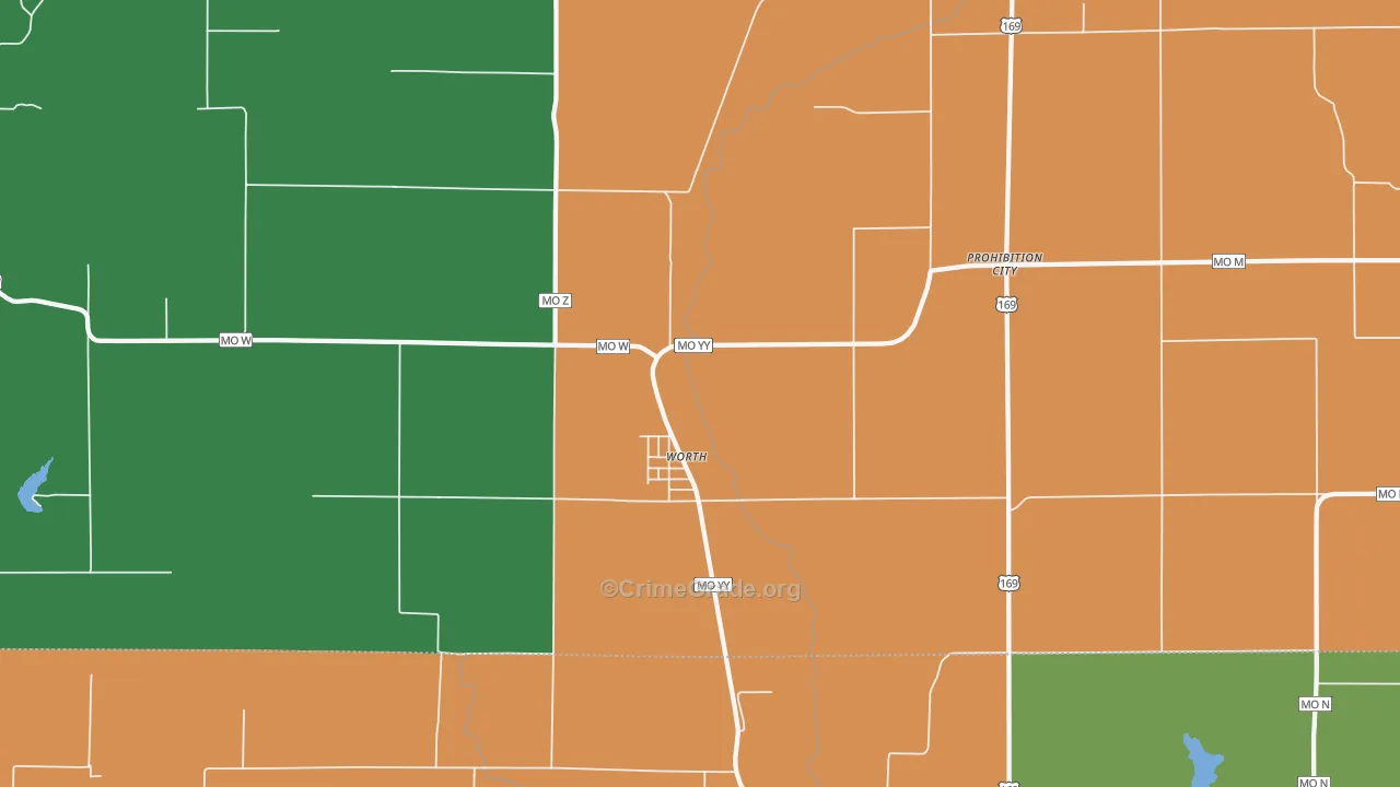 Worth, MO Map of Assault Rates
