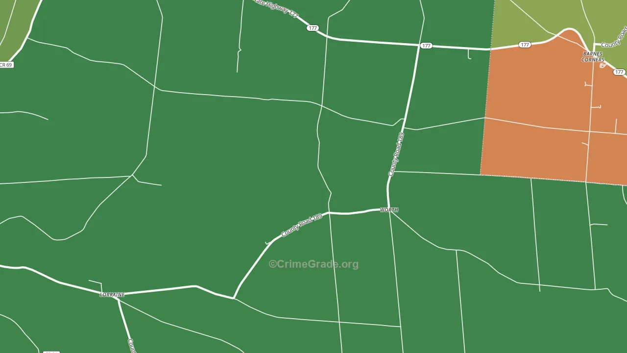 Worth, NY Map of Assault Rates