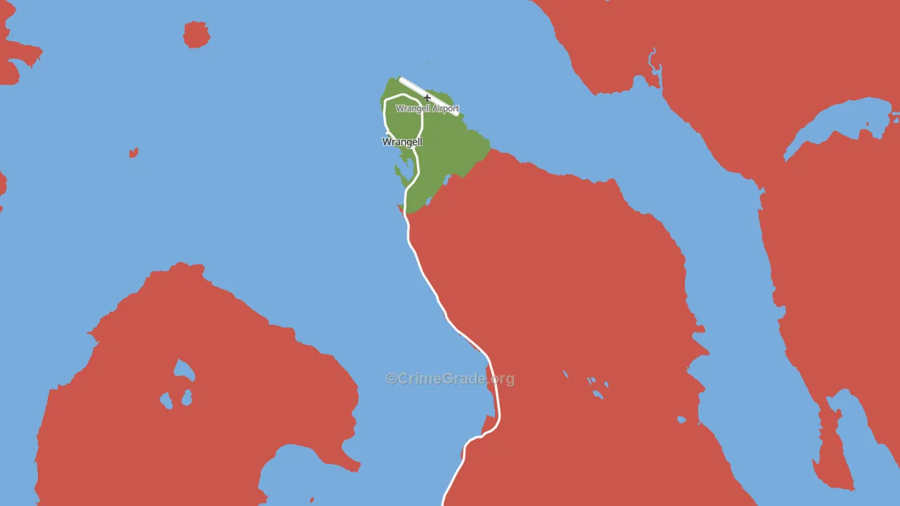 Wrangell, AK Map of Assault Rates