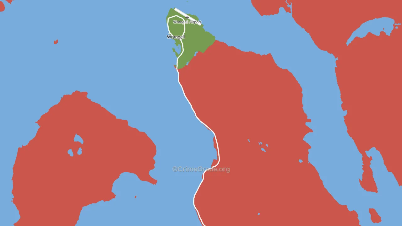 Wrangell City and Borough, AK Map of Assault Rates