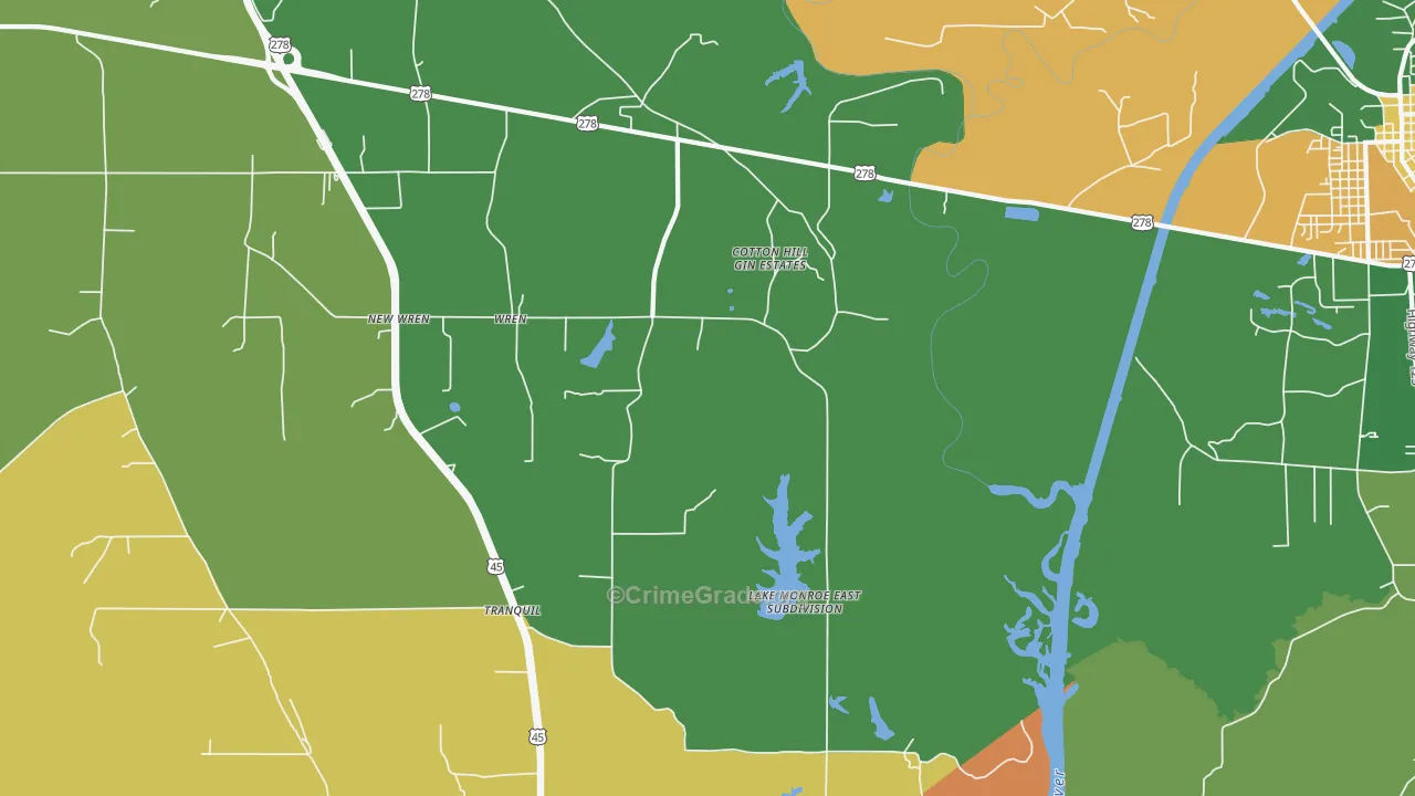 Wren, MS Map of Assault Rates