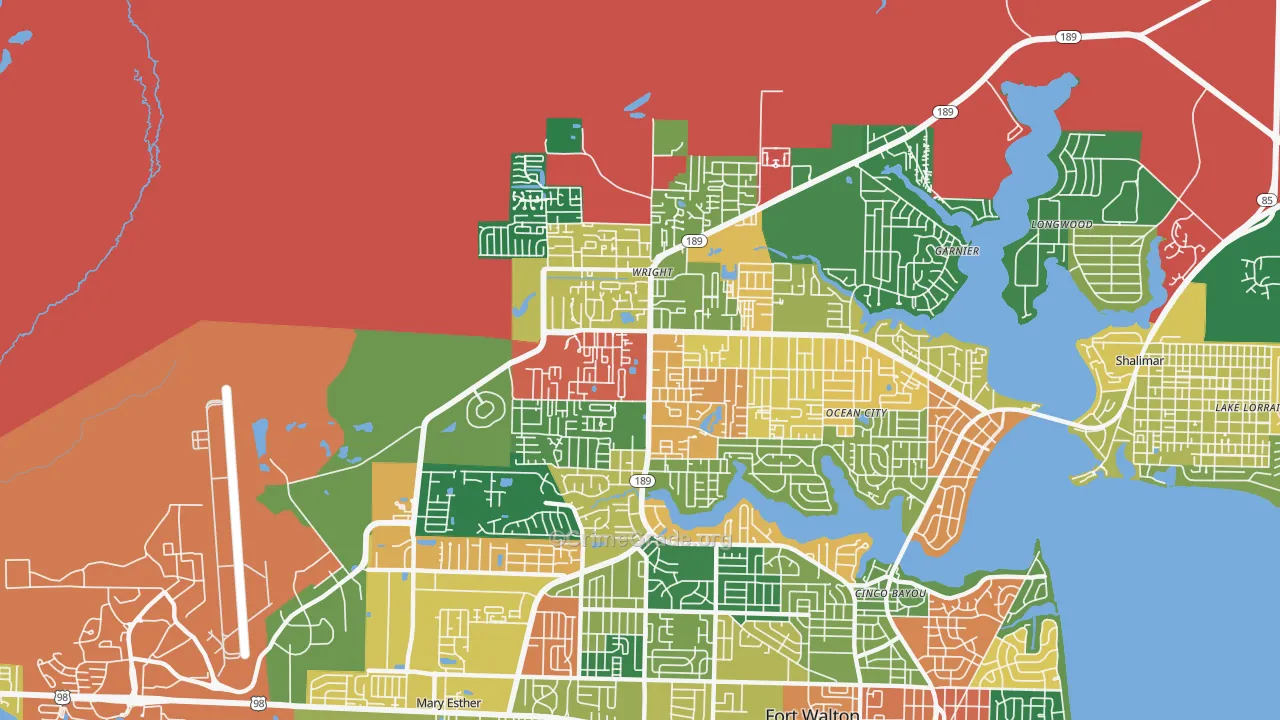 Wright, FL Map of Assault Rates