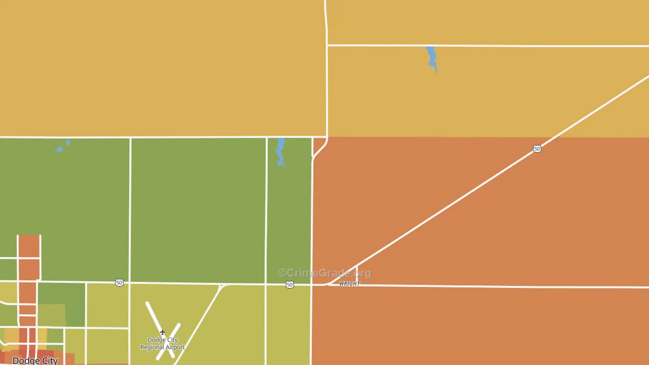 Wright, KS Map of Assault Rates