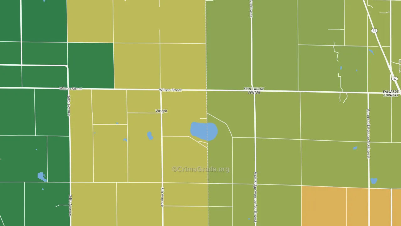 Wright, MI Map of Assault Rates