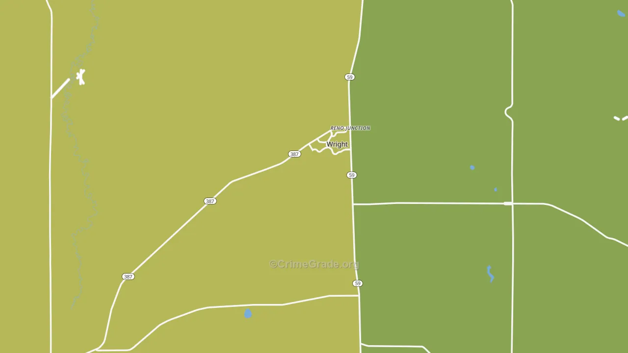 Wright, WY Map of Assault Rates