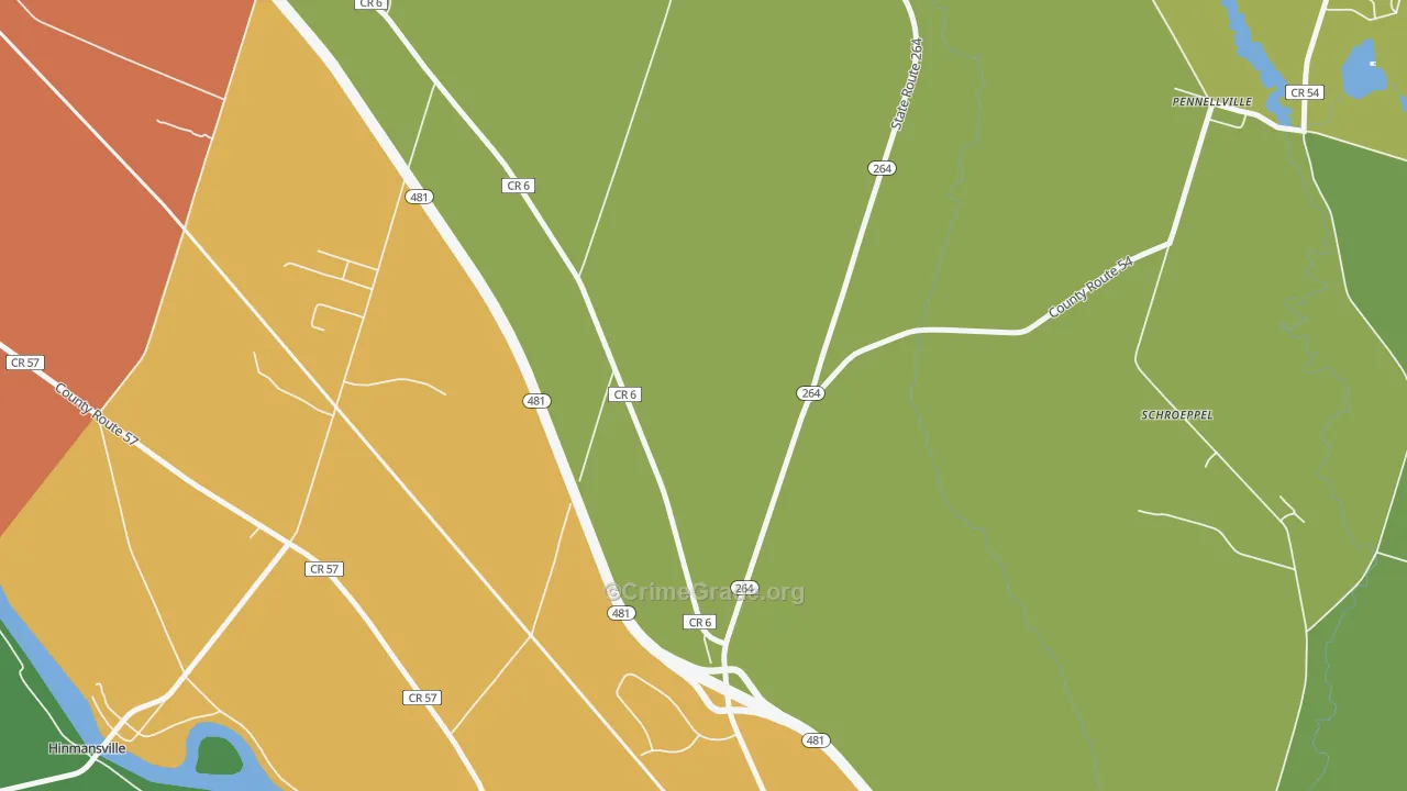 Wrights Corners, NY Map of Assault Rates