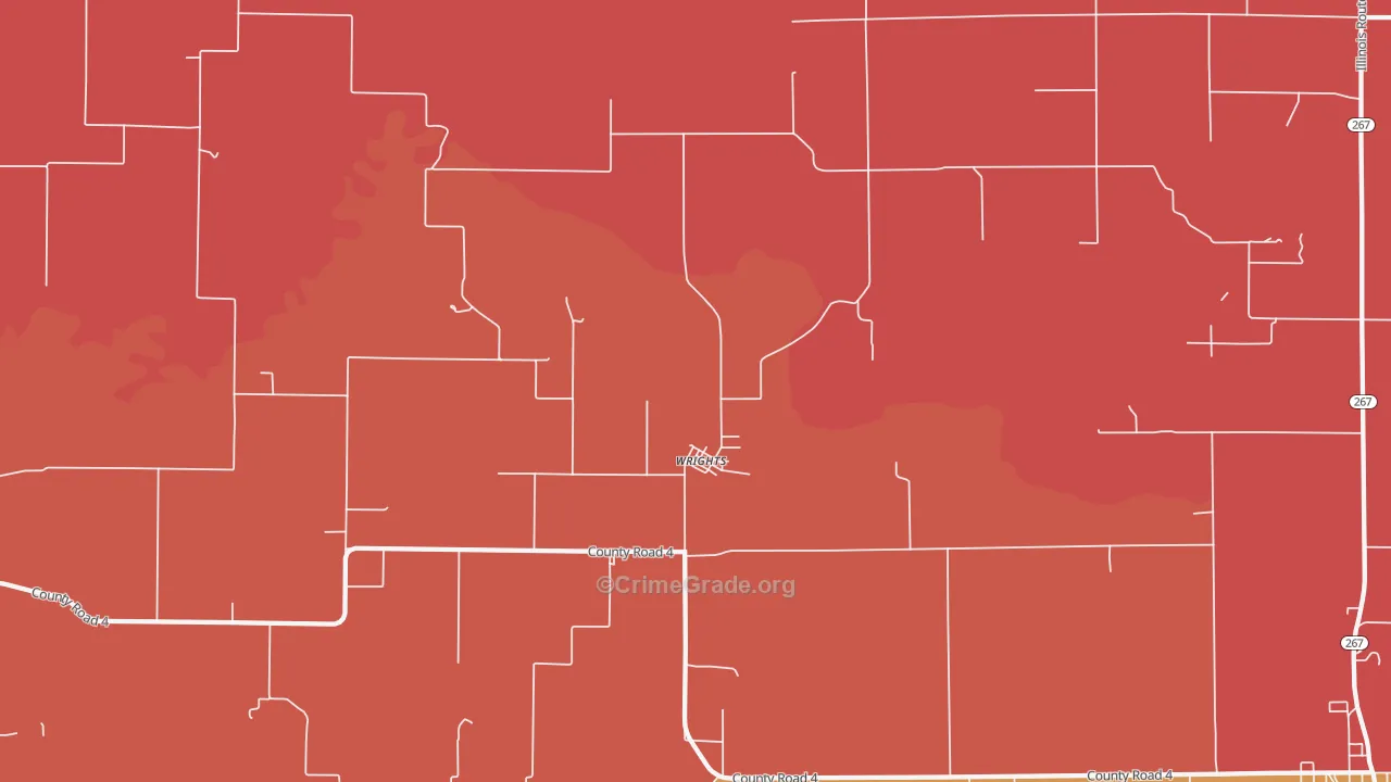 Wrights, IL Map of Assault Rates