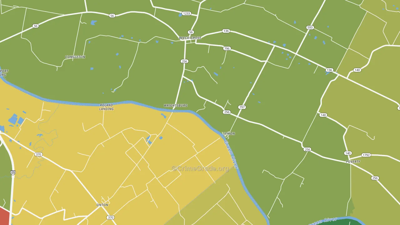 Wrightsburg, KY Map of Assault Rates