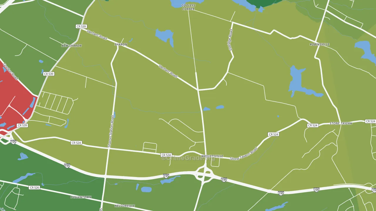 Wrightsville, NJ Map of Assault Rates
