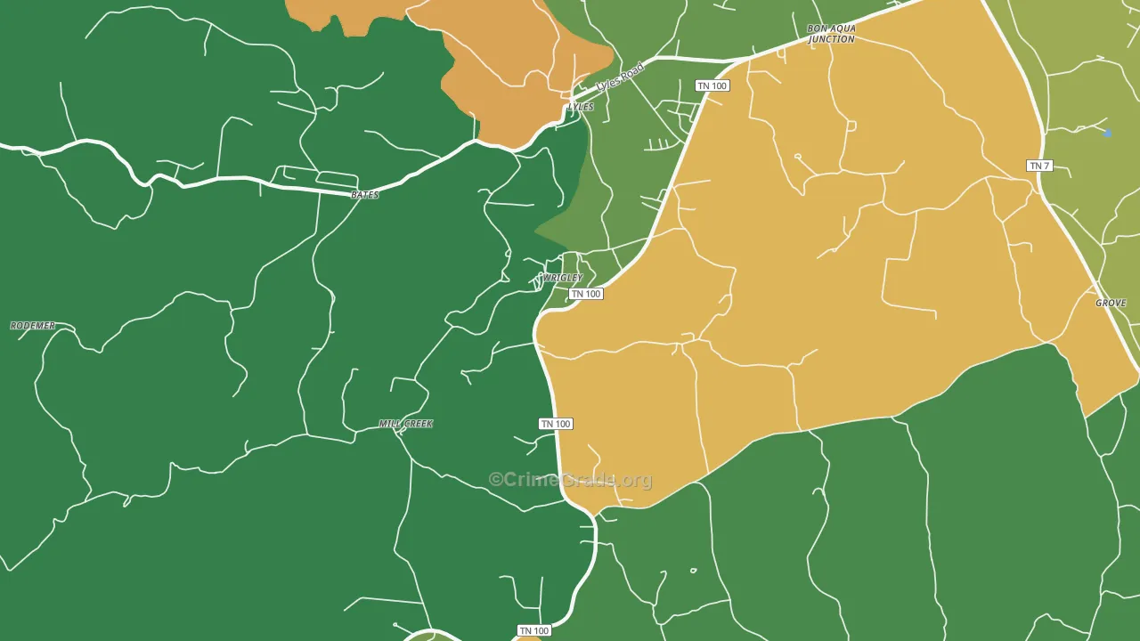 Wrigley, TN Map of Assault Rates