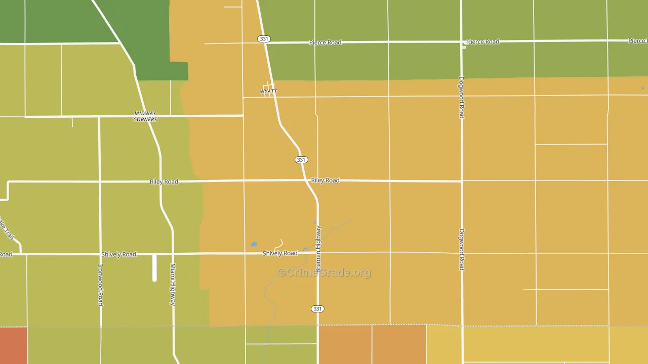 Wyatt, IN Map of Assault Rates