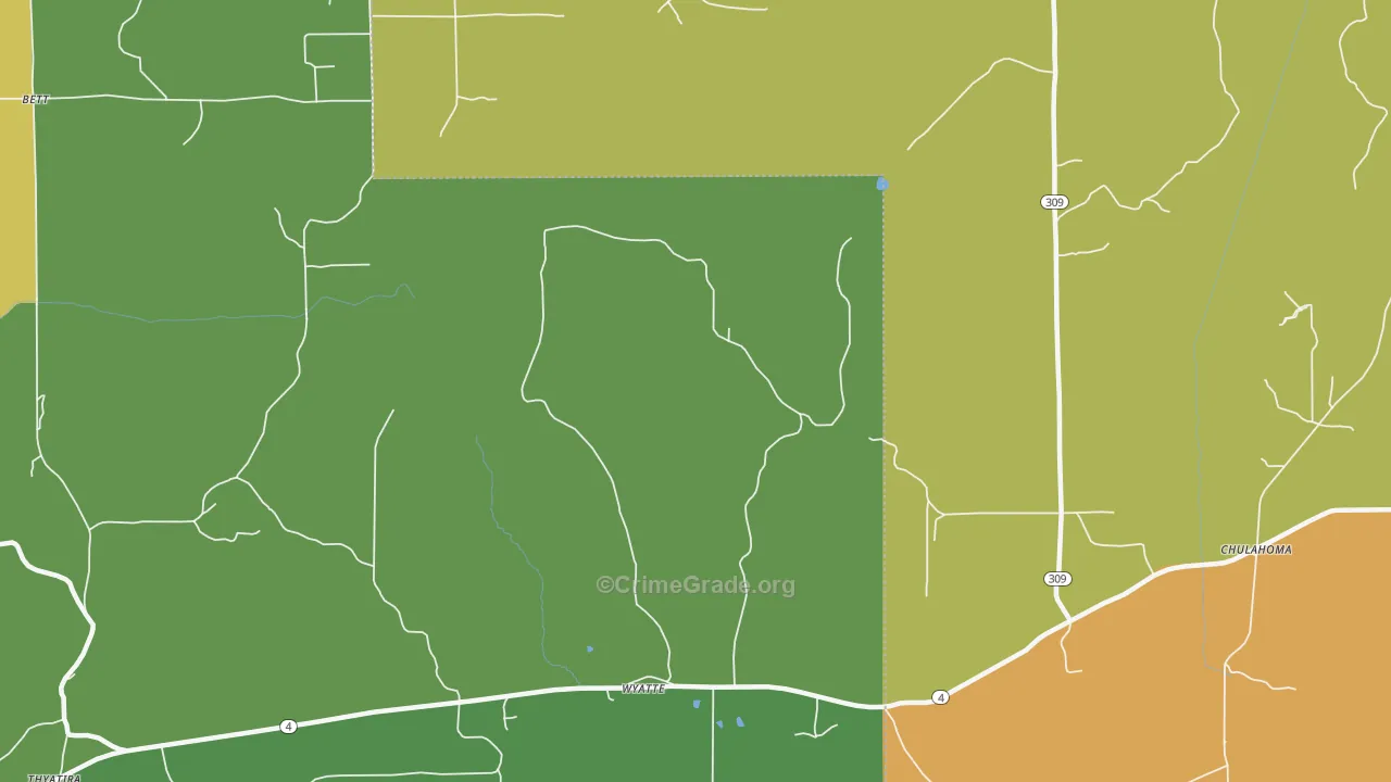 Wyatte, MS Map of Assault Rates