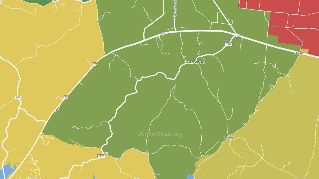 Wyatts Chapel, TN Map of Assault Rates