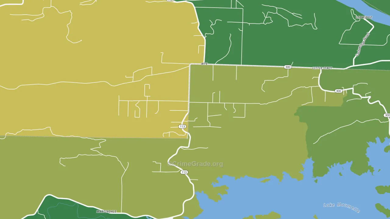 Wye, AR Map of Assault Rates