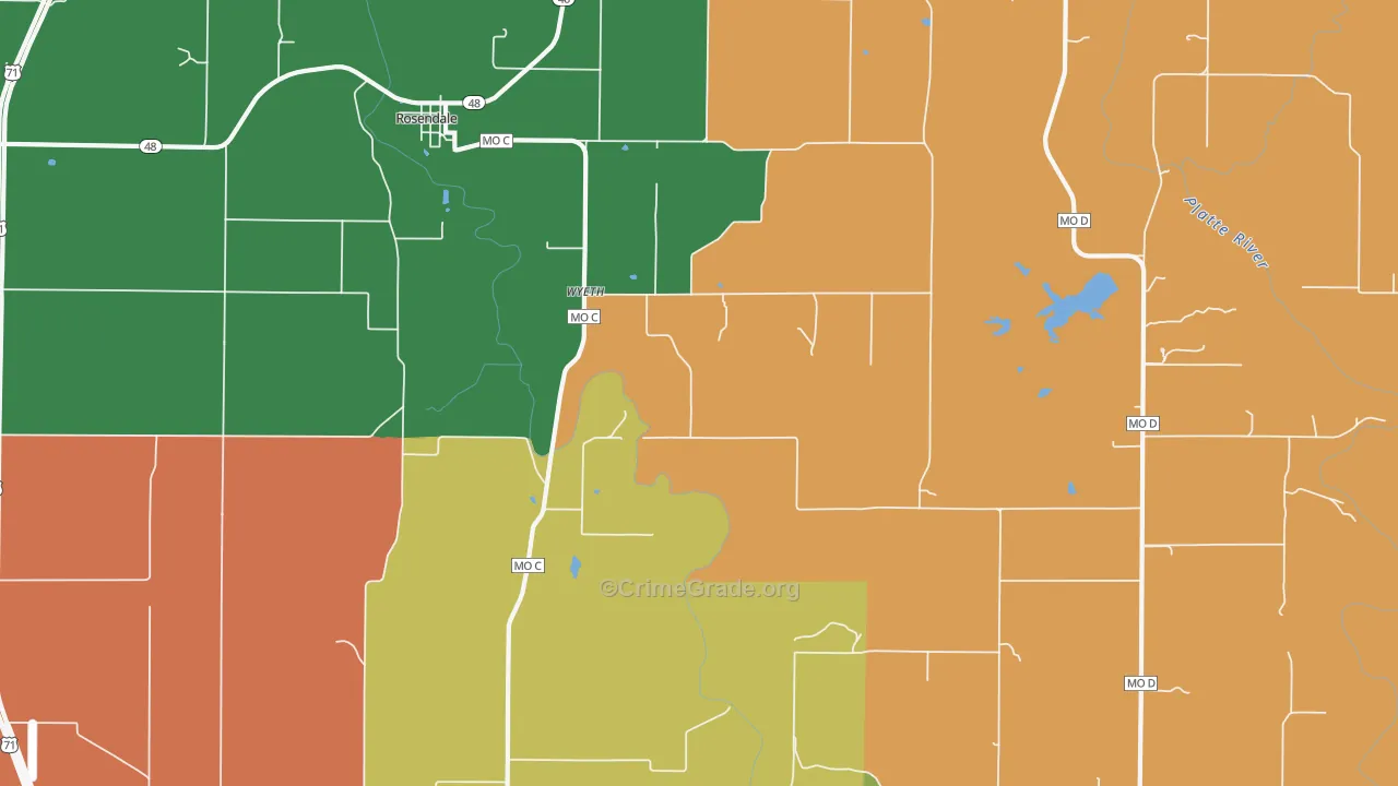 Wyeth, MO Map of Assault Rates