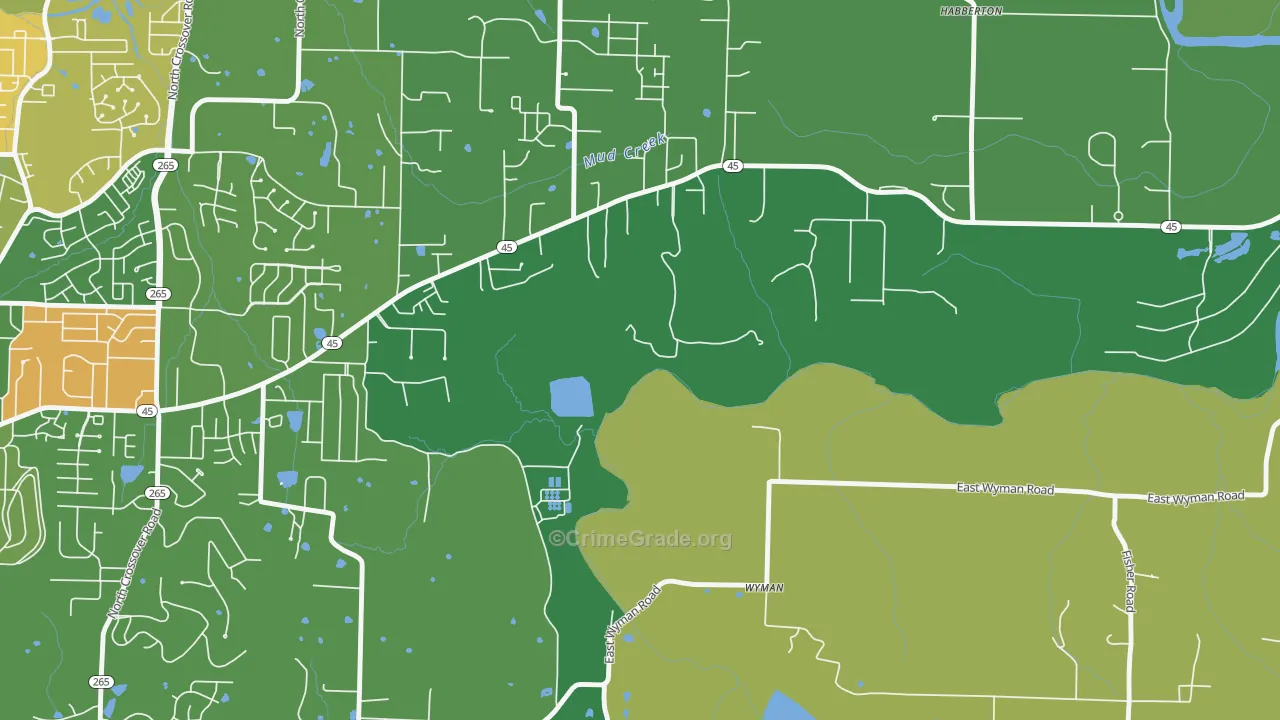 Wyman, AR Map of Assault Rates